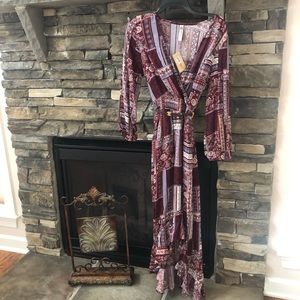 Patterned boho style dress